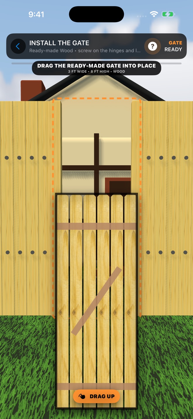 Installing and testing a wooden gate in Picket Zen